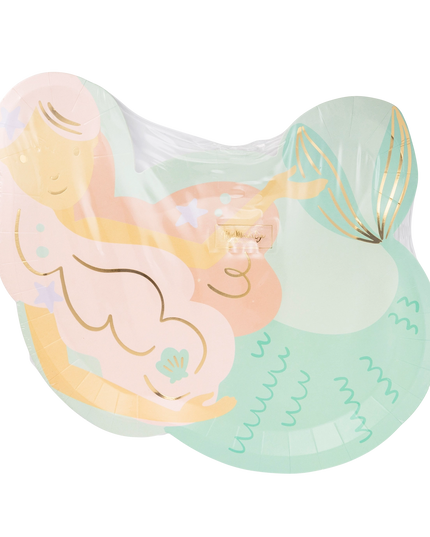 Mermaid Shaped Paper Plate