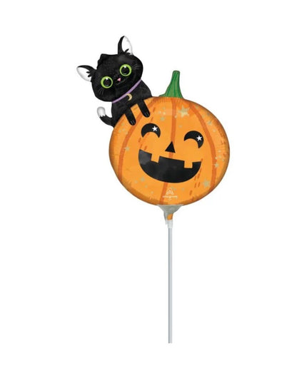 Mini Halloween Cat and Pumpkin Balloon