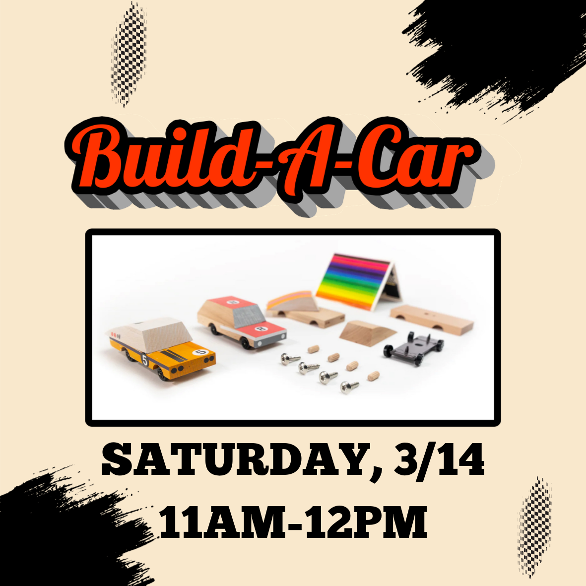 Build-A-Car @ Whimmsi - Saturday, March 14, 2026 - 11AM to 12PM