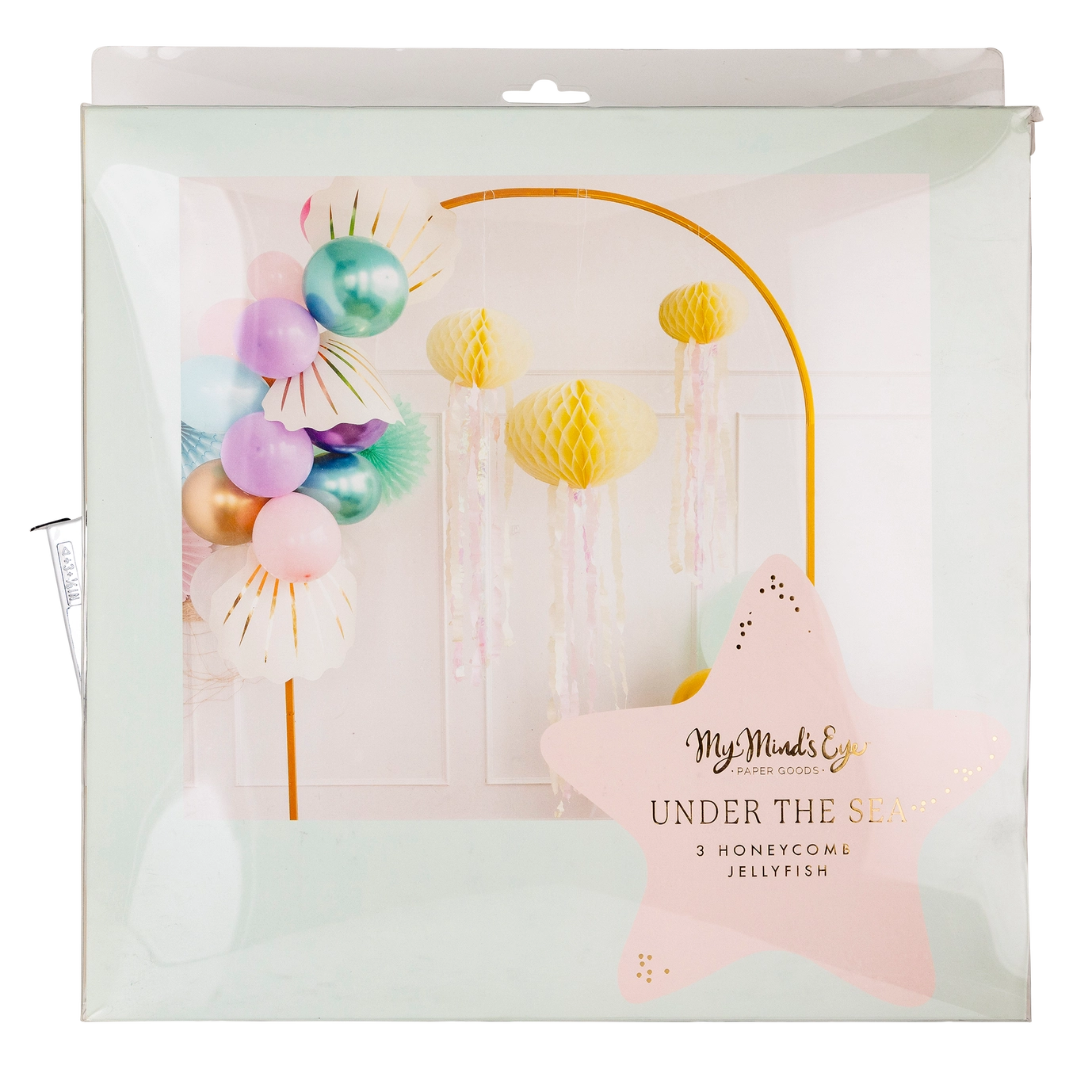 Decorative paper set with jellyfish and honeycomb decorations in pastel colors, featuring 'My Mind's Eye' branding.